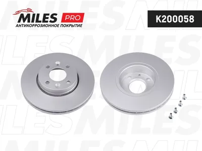 MILES K200058 Диск тормозной Nissan Micra 03- Note 06- Renault Megane 03- Clio 05- перед.вент.