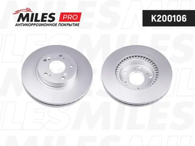 MILES K200106 Диск тормозной (серия PRO с антикоррозионным покрытием) Honda Civic 01-06CR-V 2.0 02-06STREAM 15 01- передний вент.