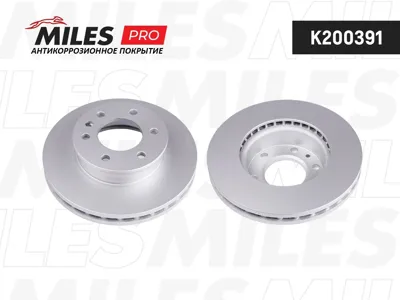 MILES K200391 Диск тормозной (серия PRO с антикоррозионным покрытием) Mercedes Sprinter 06- VW Crafter 06- передний вент. D300мм.