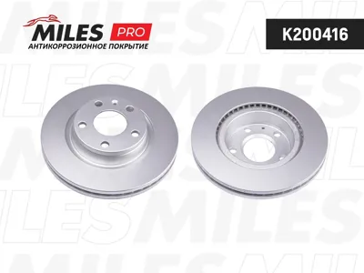 MILES K200416 Диск тормозной (серия PRO с антикоррозионным покрытием) Audi A4 95 VW Passat 9700 передний вент.