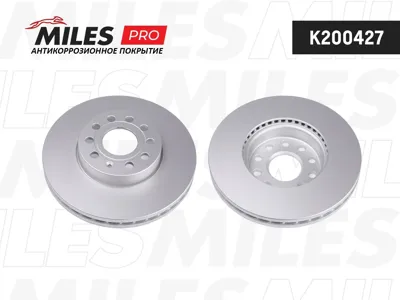 MILES K200427 Диск тормозной (серия PRO с антикоррозионным покрытием) Audi A3 04-VW Caddy 04- Golf V Touran 03- передний вент.
