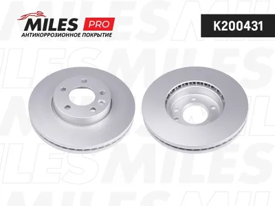 MILES K200431 Диск тормозной VW Multivan T5 03- Touareg 02-10 передний D=308мм.