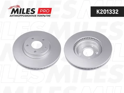 MILES K201332 Диск тормозной (серия PRO с антикоррозионным покрытием) Mazda CX-5 11- передний вент.