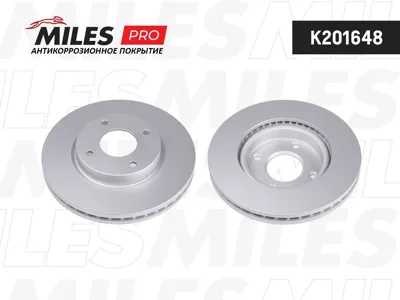 MILES K201648 Диск тормозной (серия PRO с антикоррозионным покрытием) Nissan Tiida 07- передний вент. D280мм.
