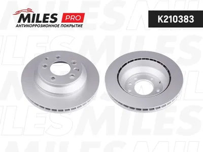 MILES K210383 Диск тормозной (серия PRO с антикоррозионным покрытием) Audi Q7VW Touareg Porsche Cayenne задний вент.
