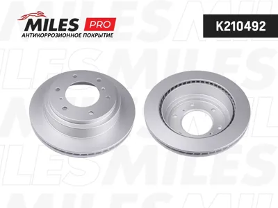 MILES K210492 Диск тормозной (серия PRO с антикоррозионным покрытием) Mitsubishi Pajero 00- Pajero Sport 98- задний вент.D300мм.