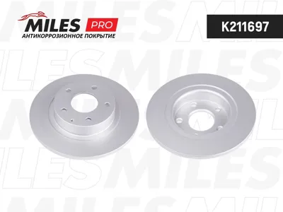 MILES K211697 Диск тормозной (серия PRO с антикоррозионным покрытием) Mazda 6 12- задний
