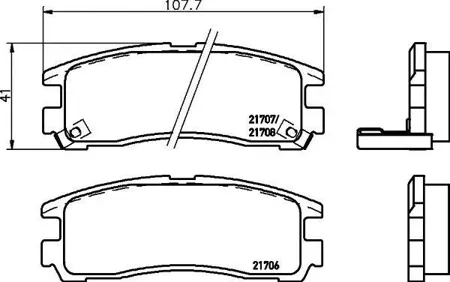 MINTEX MDB1481 Колодки торм.задние . CIRRUS CIRRUS (JR) CIRRUS Cabriolet (JR) SEBRING Coupe (FJ) SEBRING
