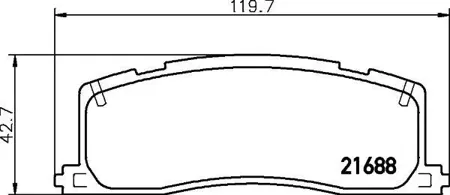MINTEX MDB1547 Колодки торм.задние . Estima (TCR2 TCR1) Previa (TCR2 TCR1) Tarago (TCR2 TCR1)