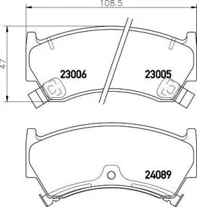 MINTEX MDB2144 Колодки торм.передние Nissan Almera