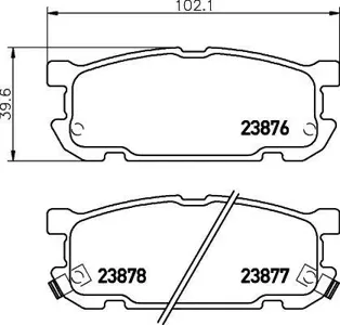 MINTEX MDB2249 Колодки торм.задние . MX-5 Mk II (NB) MX-5 II (NB)