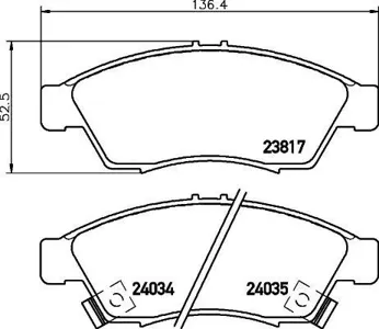 MINTEX MDB2326 Колодки торм.