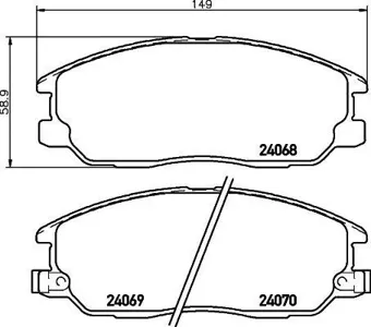 MINTEX MDB2339 Колодки торм.передние