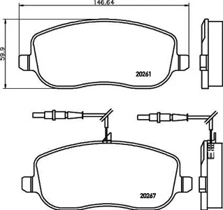 MINTEX MDB2531 Колодки торм.передние C8 (EA EB) DISPATCH (U6U) DISPATCH PritscheFahrgestell (BU