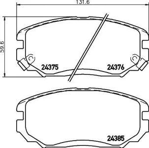 MINTEX MDB2753 Колодки торм.передние AZERA (TG) E Mercedes ERA V (NF) Grand EUR (TG) Grand EUR Saloon (TG) Grand