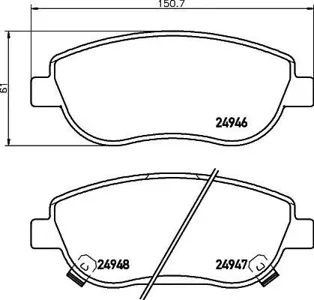 MINTEX MDB3052 Колодки торм. Toyota Avensis (08-) передние (4шт.) MINTEX