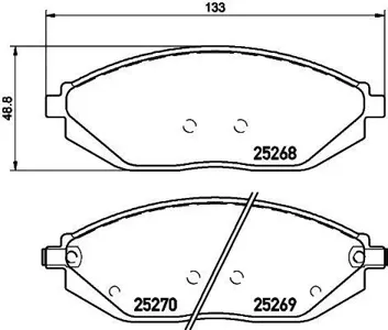 MINTEX MDB3152 Колодки торм.передние BEAT (M300) Matiz (M300) Spark (M300) BARINA Spark (MJ)