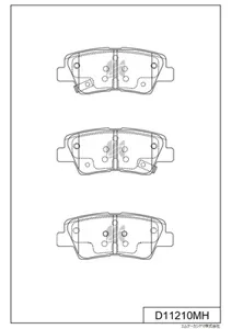 MK KASHIYAMA D11210MH Колодки торм.задние D11210M Kia OpirusAmanti 2.73.03.5 06>Soul 1.62.01.6D 08>