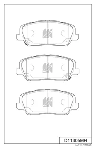 MK KASHIYAMA D11305MH Колодки торм.передние -01 ние Kia Optima, Hyundai GenesisVeloster 2.0 10>