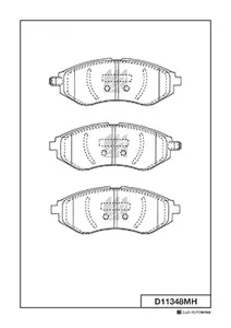 MK KASHIYAMA D11348MH Колодки торм.передние D11348 Daewoo Lacetti 1.5 04>