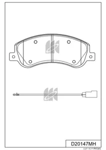 MK KASHIYAMA D20147MH Колодки торм.передние D20147 Ford Transit 2.3 16V2.2TDCi2.4TDCi 06>