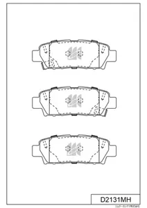 MK KASHIYAMA D2131MH Колодки торм. Toyota Chaser Cresta Mark II 92-96 Crown AVALON 94-01 задние