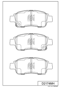 MK KASHIYAMA D2174MH Колодки торм.передние D2174M Toyota Yaris 1.0i1.3i1.5WTi1.4D 99-01