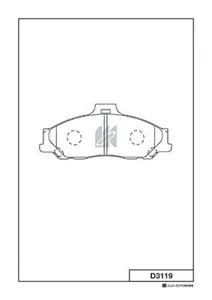 MK KASHIYAMA D3119 Колодки торм.передние Ford Ranger 2.5DTD 98>, Mazda B 2.2i2.5DTD2.6i 99>