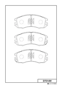 MK KASHIYAMA D7014M Колодки торм.передние Subaru Legacy 2.02.2 94-99 Impreza 1.62.0 96-97