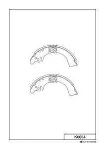 MK KASHIYAMA K0034 Колодки торм.барабанные Daihatsu