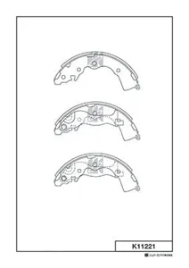 MK KASHIYAMA K11221 Brake Shoe