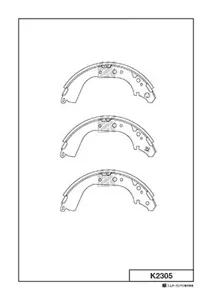 MK KASHIYAMA K2305 Колодки торм.барабанные =4650.01=519SBS Toyota 4Runner all 87>Hiace 89>