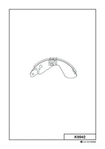 MK KASHIYAMA K9942 Колодки торм.барабанные Suzuki Vitara 1.6i1.6i 16V 4-doors 90-99