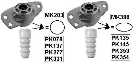 MONROE PK078 Комп.отбойник+пыльник зад. VW Golf IV 97=>