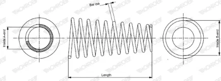 MONROE SP0575 Пружина подвески Toyota Corolla 84-91