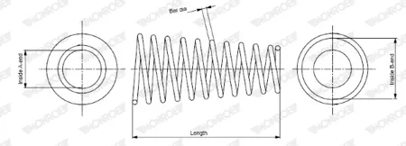 MONROE SP3522 Пружина задняя Nissan Primera 1.61.82.0 02>