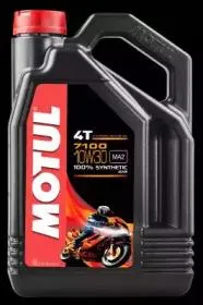 MOTUL 104090 Моторное масло 10W30 7100 4T 4л JASO MA2 для мотоциклов API: SN, синт. на основе эстеров