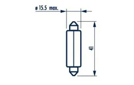 NARVA 17512 Лампа (10шт в упаковке) 12V 18W C18W SV8.5