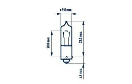 NARVA 68191 Лампа (10шт в упаковке) 12V 21W H21W BAY9s
