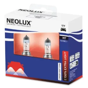 NEOLUX N499EL12SCB Комплект ламп Extra Light 2шт. (H7) 12V 55W PX26d на 130% больше света на дороге (картон)