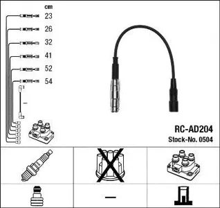 NGK 0504 Комплект проводов зажигания