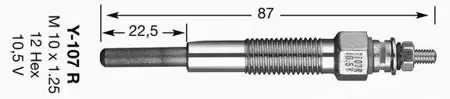 NGK 1229 Свеча накаливания Mazda 626 2.0 82-85E2200 2.02.2 93-99