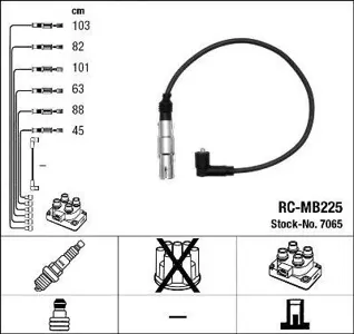 NGK 7065 Комплект вв проводов RC- Mercedes 225