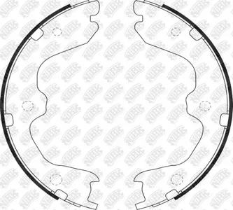 NIBK FN0643 Колодки торм.барабанные Nissan 350Z, Infiniti FX 3.5-4.5 03-08