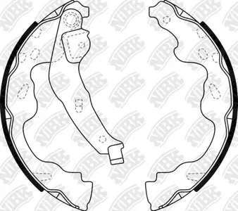 NIBK FN2386 Колодки торм.барабанные Peugeot 107, Toyota Yaris <01Aygo 1.0i1.4D 05>