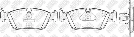 NIBK PN0010 Колодки торм.передние BMW E36 1.6i-2.8i1.8TD-2.5TDs 90>