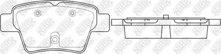 NIBK PN0069 Колодки торм.задние Citroen C4, Peugeot 307 1.4-2.0HDi 16V 04>