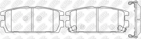 NIBK PN0098 Колодки торм.задние Hyundai Terracan HP 2.5TD2.9CRDi 01>
