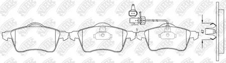 NIBK PN0108W Колодки VW TranSporter 2.5 1998 - 2003