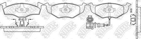 NIBK PN0113W Колодки торм.передние VW Polo 1.0i-1.9SDi 96-01 Lupo 1.0i-1.7SDi 97>
